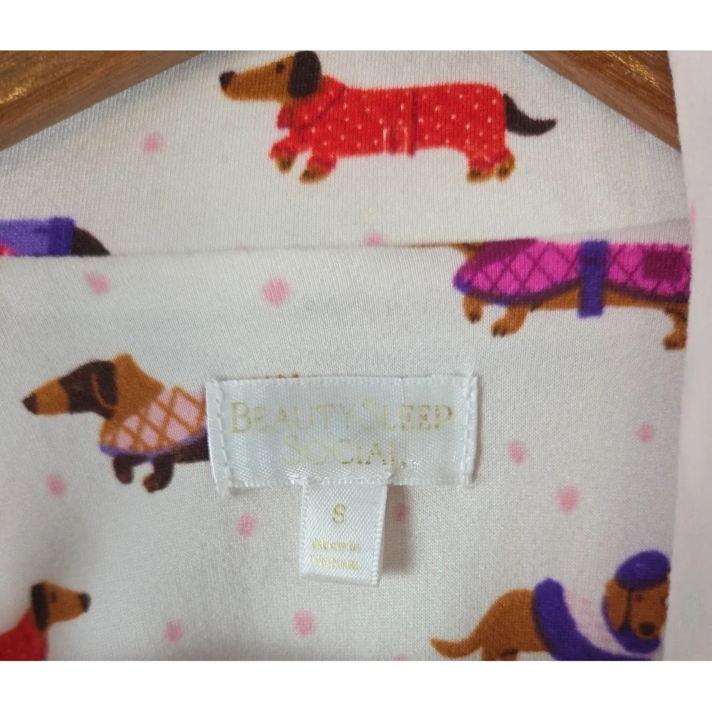 Beauty Sleep Social S Pajama Lounge Set Haute Dog Dachshunds in Sweaters Print